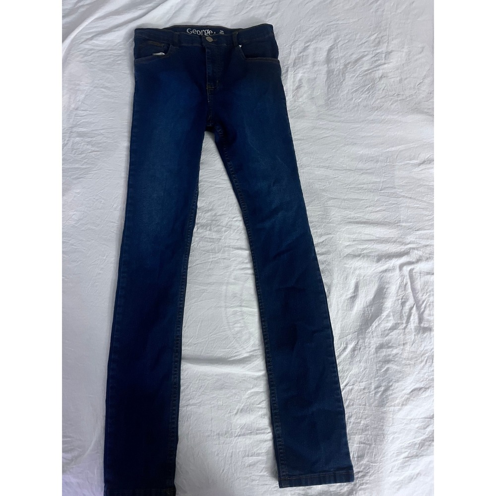George Girls Dark Blue Wash Skinny Jeans Size 14 Denim‎ Casual